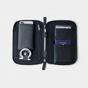 Porte-documents cuir noir voyage - Passeport & accessoires